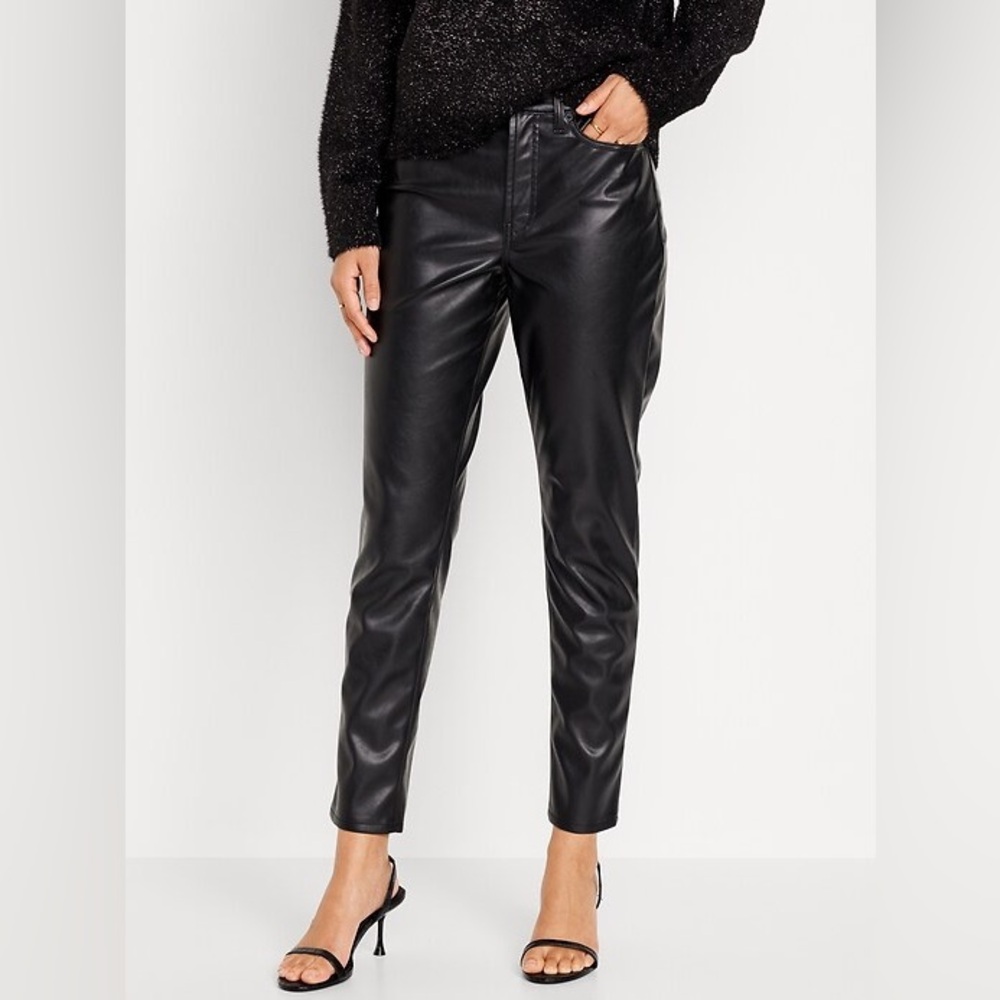 Women's Black Leather Pants